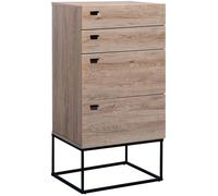 Beliani Cómoda de 4 cajones marrón claro