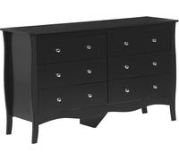 Beliani Cómoda de 6 cajones negro