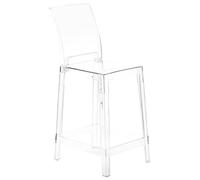 Beliani Conjunto de 2 sillas de Bar Transparentes plástico Taburete Silla Alta Wellington