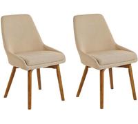 Beliani Conjunto de 2 sillas de comedor arena