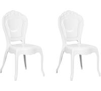 Beliani Conjunto de 2 sillas de comedor blanco