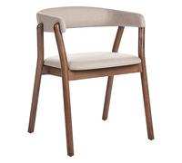 Beliani Conjunto de 2 sillas de Comedor de Estilo Tradicional con Asiento tapizado marrón Oscuro y Beige Mylo