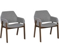 Beliani Conjunto de 2 sillas de comedor gris