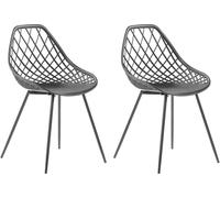Beliani Conjunto de 2 sillas de comedor negro