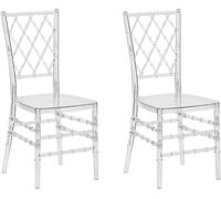 Beliani Conjunto de 2 sillas de comedor transparente