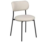 Beliani Conjunto de 2 sillas Modernas Asientos tapizados poliéster Patas de Metal para Comedor Cocina Beige Casey