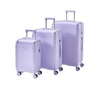 Beliani Conjunto de 3 Maletas con Cerradura TSA Cremallera antirrobo Ruedas silenciosas 3 tamaños Hierro y Material sintético Violeta Myntis