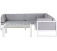Beliani Conjunto de jardín 6 personas de aluminio gris