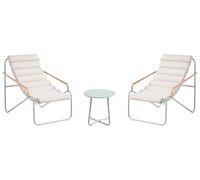 Beliani Conjunto de jardín para Exterior Dos sillones y Mesa Juego de balcón Verde Pasto