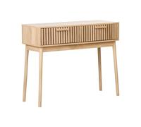 Beliani Consola 2 Cajones MDF Patas de Pino Madera Clara Escandinava Lynwood