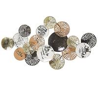 Beliani Decoración de pared círculos dorado y cobre de metal 50 cm estilo industrial moderno Osmium
