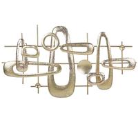 Beliani Decoración de pared de metal dorado 90 x 50 cm abstracto geométrico Manganese