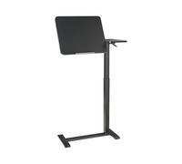 Beliani Escritorio de Altura Regulable Manual para Ordenador portátil Oficina Moderna 70 x 40 cm Soporte de Acero Negro Schola