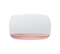 Beliani Espejo de Pared de Metal con Estante Ovalado Estilo Moderno en Color Rosa 50 x 80 cm Donson