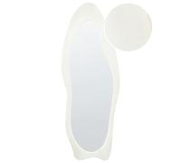 Beliani Espejo de Pared Decorativo Estilo Moderno con Forma Abstracta Marco Irregular Blanco 57 x 160 cm Reigny
