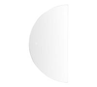 Beliani Espejo de Pared LED Moderno contemporáneo semicircular para Colgar Dormitorio baño 50 x 100 cm Plateado Loue