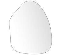 Beliani Espejo Decorativo de Pared con Forma Abstracta Hecho de Metal Color Negro 70 x 92 cm Puteaux