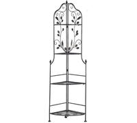 Beliani Estantería de esquina Metal 35 cm 35 cm Negro