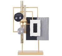 Beliani Figura Decorativa de Mesa Adorno de Metal Dorado Sulfur