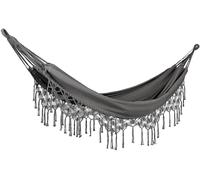 Beliani Hamaca algodón gris