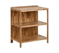 Beliani Isla de Cocina Exterior de Madera de Acacia con estantes y encimera de Madera Maciza 50 x 80 x 90 cm marrón Venosa