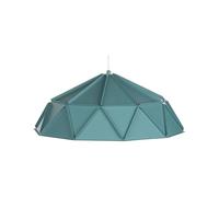 Beliani Lámpara colgante de metal turquesa 120 cm forma calada geométrica pantalla moderna Senia