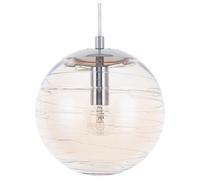 Beliani Lámpara colgante de vidrio tintado dorado moderno globo Mirna