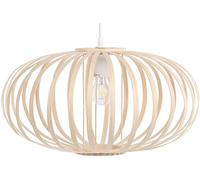 Beliani Lámpara colgante madera de bambú marrón claro