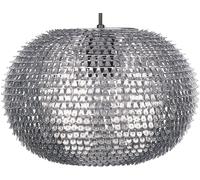 Beliani Lámpara colgante metal plateado