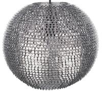 Beliani Lámpara colgante metal plateado