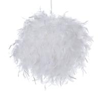 Beliani Lámpara colgante plumas blanco
