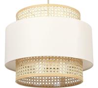 Beliani Lámpara colgante ratán beige claro