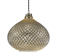 Beliani Lámpara colgante vidrio dorado