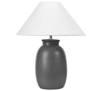 Beliani Lámpara de mesa de cerámica negro blanco 52 cm a mano pantalla cónica Patillas