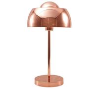 Beliani Lámpara de mesa de metal cobrizo 44 cm pantalla redonda interruptor cable moderno industrial Senette