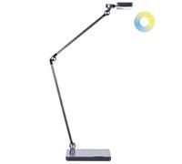 Beliani Lámpara de mesa LED de metal negro interruptor táctil cargador inalámbrico Lacerta