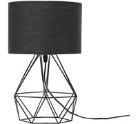 Beliani Lámpara de mesa metal negro