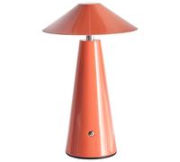 Beliani Lámpara de mesa moderna minimalista de hierro luz LED para interior inalámbrica seta roja Apayao