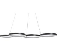 Beliani Lámpara LED colgante Metal Negro