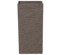 Beliani Maceta de Piedra marrón Alta 30 x 30 x 60 cm para Interior y Exterior Gaza