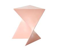 Beliani Mesa Auxiliar de plástico tringular Rosa Pastel Pecos