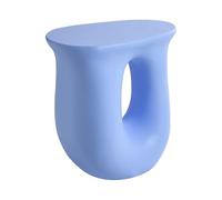 Beliani Mesa Auxiliar Decorativa de óxido de magnesio y Fibra de Vidrio Forma Irregular Resistente a los Rayos UV Manchas óxido Agua y Viento 42 x 28 cm Azul Idro