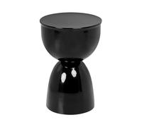 Beliani Mesa Auxiliar Elegante Redonda de Hierro Pintada para Interiores peana Negro Canyon