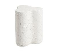 Beliani Mesa Auxiliar Moderna de Fibra de Vidrio y óxido de magnesio Forma Irregular Resistente a los Rayos UV Blanco con Efecto terrazo Tellaro