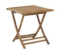 Beliani Mesa de balcón de bambú de Madera Natural 70 x 70 cm Mesa de Centro Plegable Interior y Exterior Molise