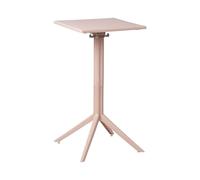 Beliani Mesa de balcón sintética con Tablero abatible Resistente al Aire Libre Exterior Beige Lemnos