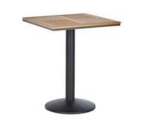 Beliani Mesa de Centro balcón Tablero de Madera Clara 60 x 60 cm Base de Metal Negro rústico Moderno Palmi