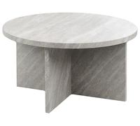 Beliani Mesa de Centro de Estilo Moderno 80 x 80 cm Efecto Piedra en Color Gris Stanton