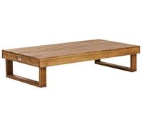 Beliani Mesa de Centro de jardín de Madera de Acacia certificada 110 x 60 cm Madera Clara Marettimo