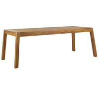 Beliani Mesa de Comedor para jardín de Madera de Acacia laminada Clara 210 x 90 cm 8 plazas Rectangular Interior Exterior rústica Livorno
